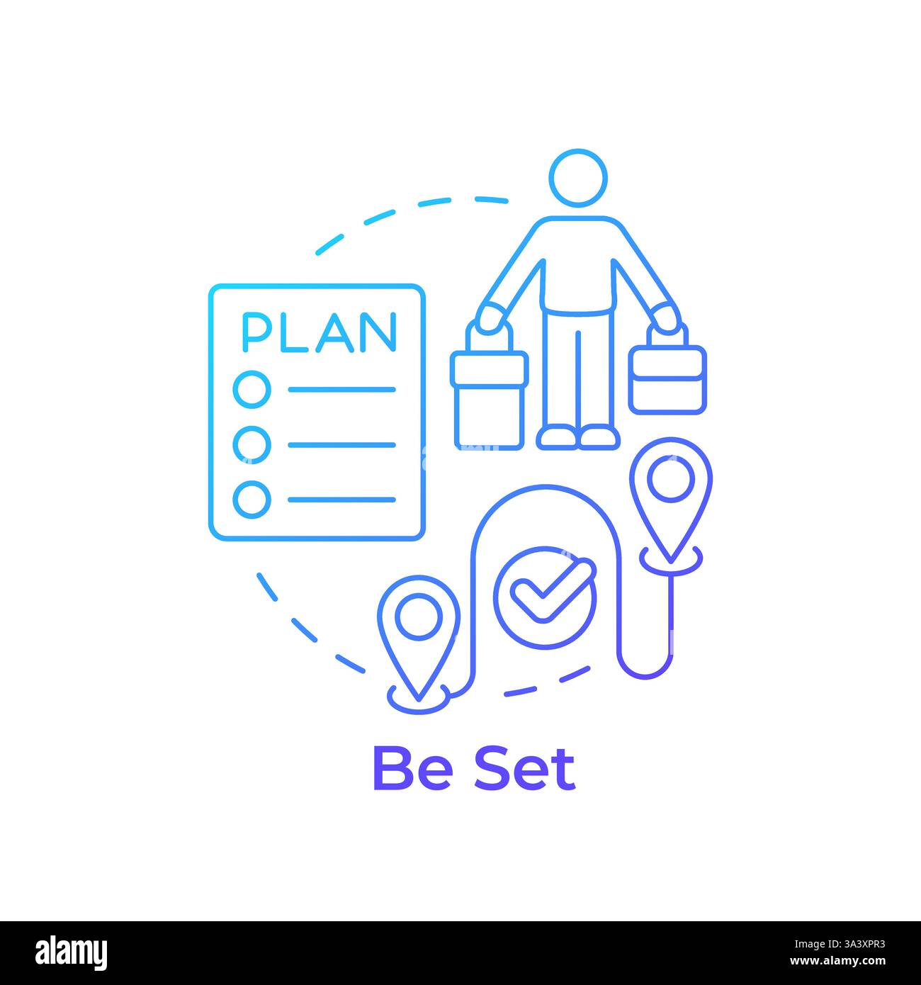Be set blue gradient concept icon Stock Vector Image & Art - Alamy