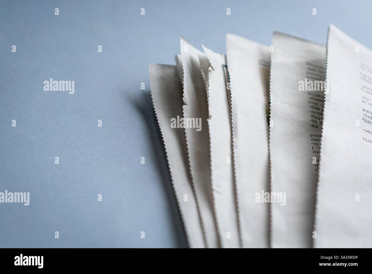 Newspapers, top view. Copy space. Stock Photo