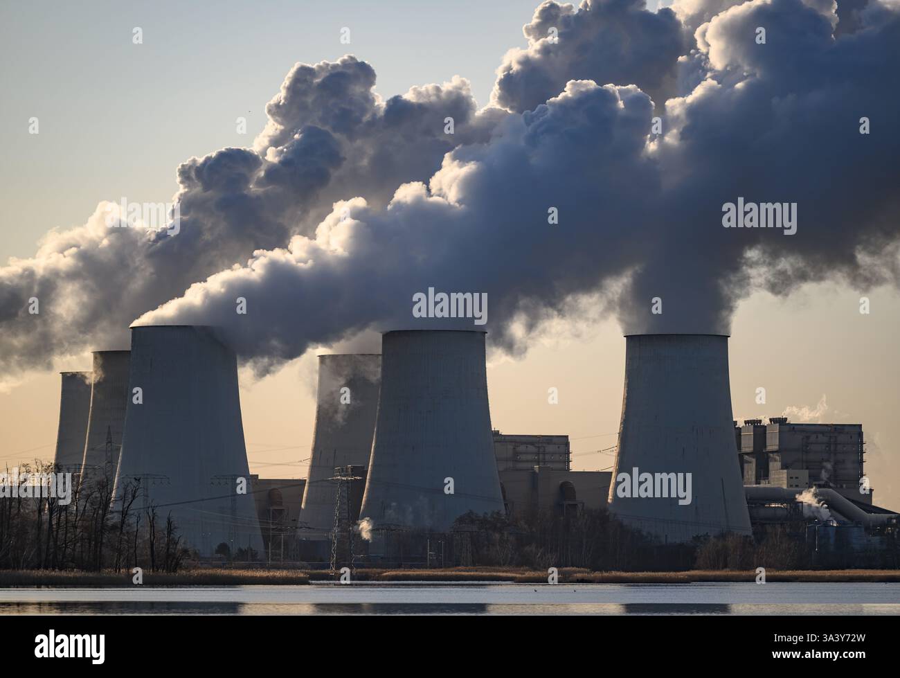 17 March 2025 Brandenburg Peitz Steam Rises From The Cooling Towers 