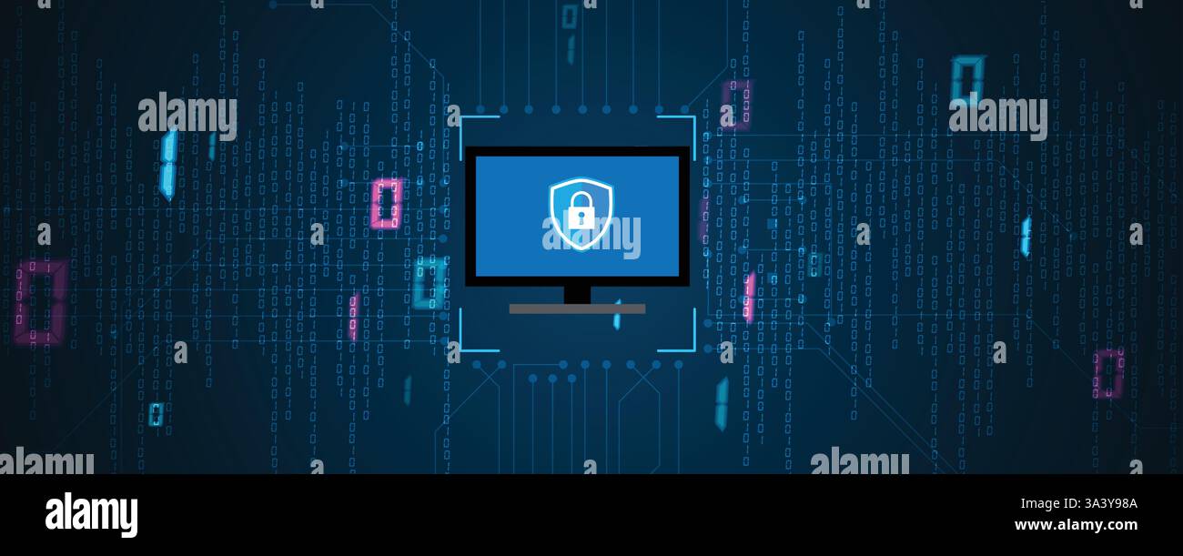 Cyber security protection devices from hacker attack Stock Vector Image ...