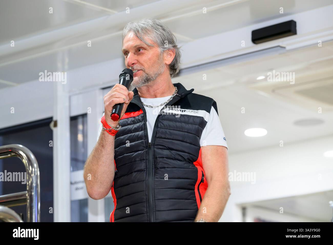 Royal Highland Centre, Scottish Motorcycle Show Carl Fogarty Stock Photo