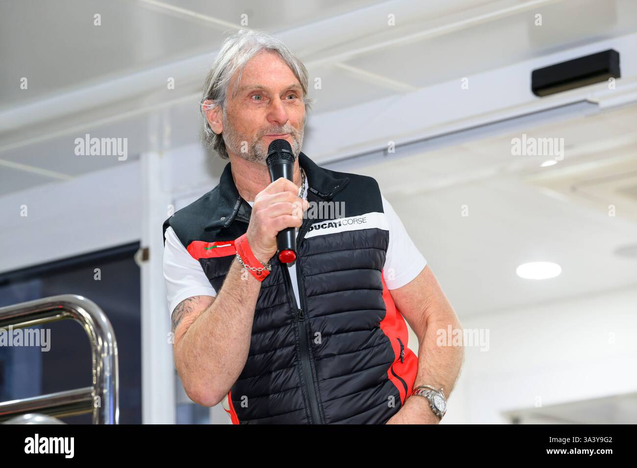 Royal Highland Centre, Scottish Motorcycle Show Carl Fogarty Stock Photo