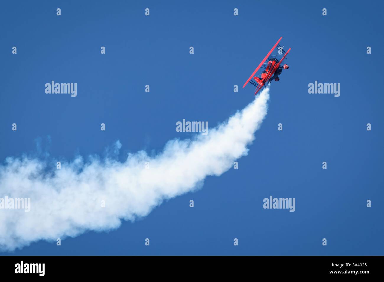 Jet Poered Biplane Jorrod Lindemann in his jet powered biplane at the 2024 NAS Oceana ...
