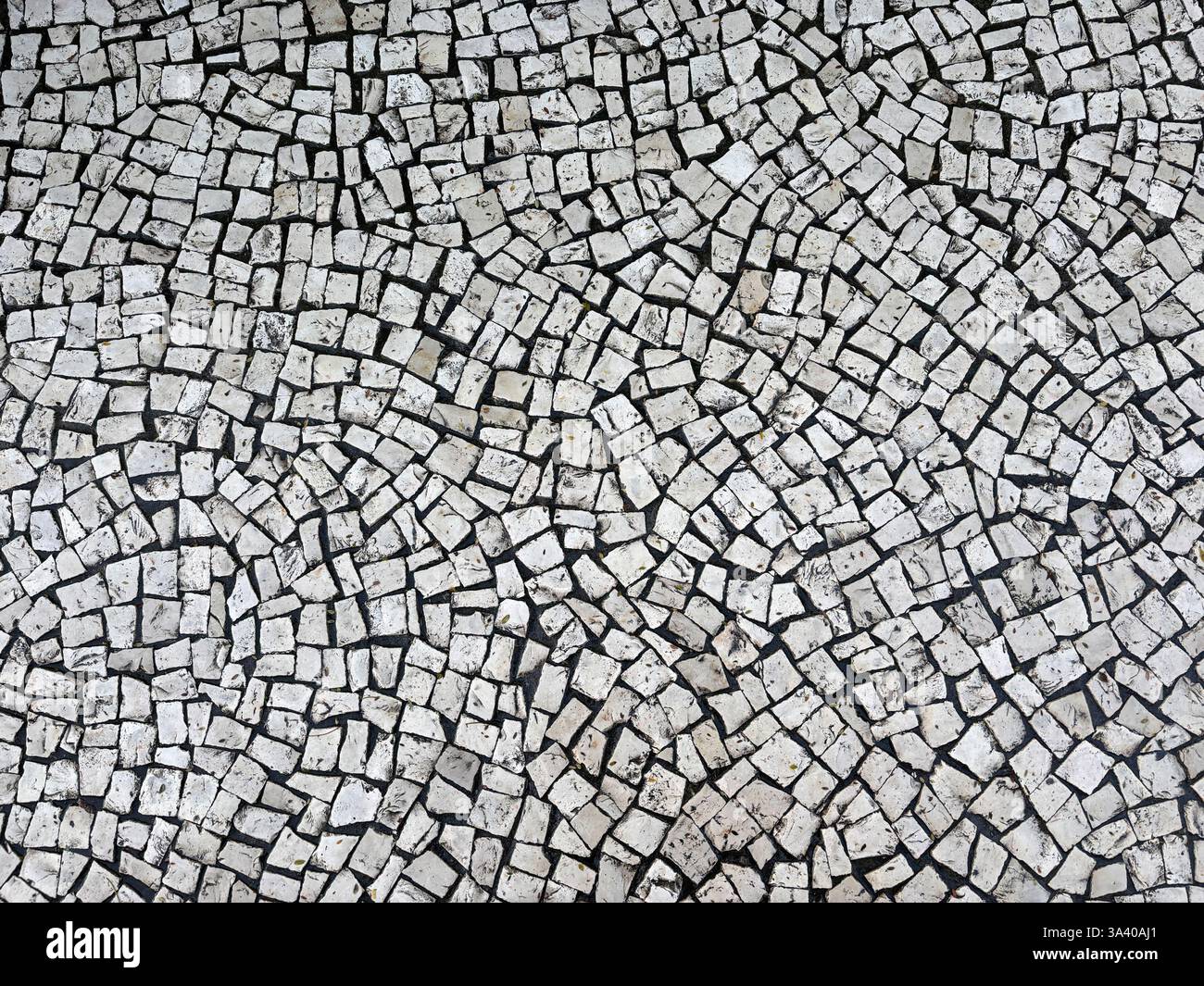 Background texture from Portuguese mosaic pavement Stock Photo