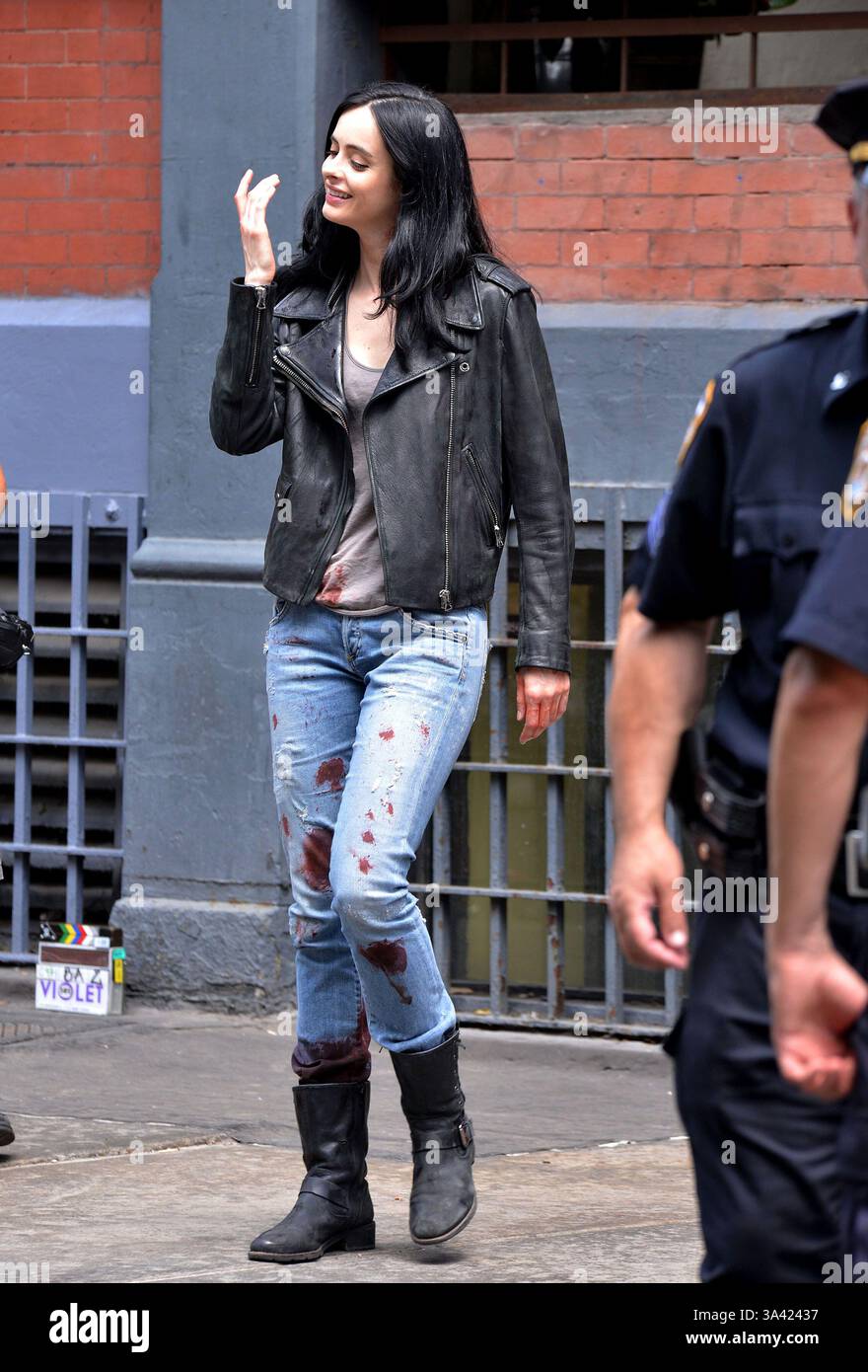 Krysten Ritter 2015 Krysten Ritter on the set of the TV show 'AKA Jessica Jones' in New ...