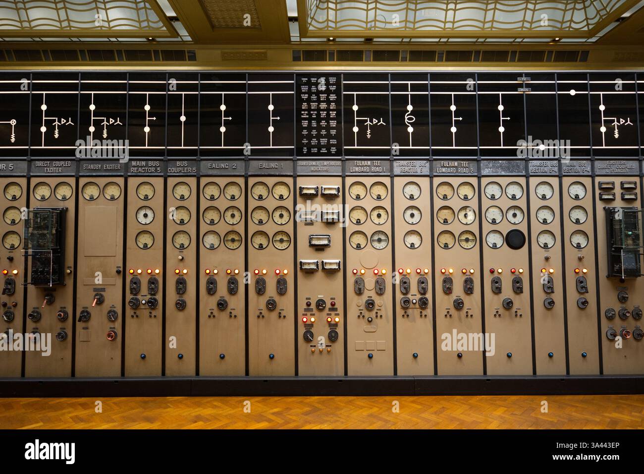 Control panel inside Control Room A of Battersea Power Station in ...