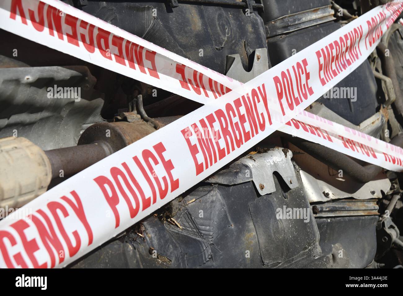 Wrecked police car hi-res stock photography and images - Alamy