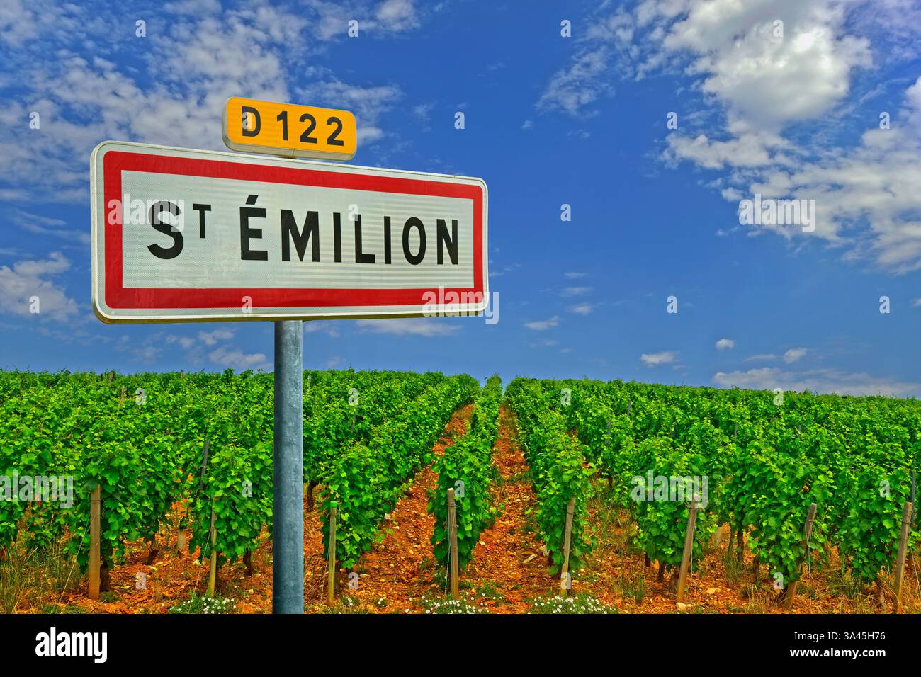 Vineyards of St Emilion in the Bordeaux Region of France. Stock Photo