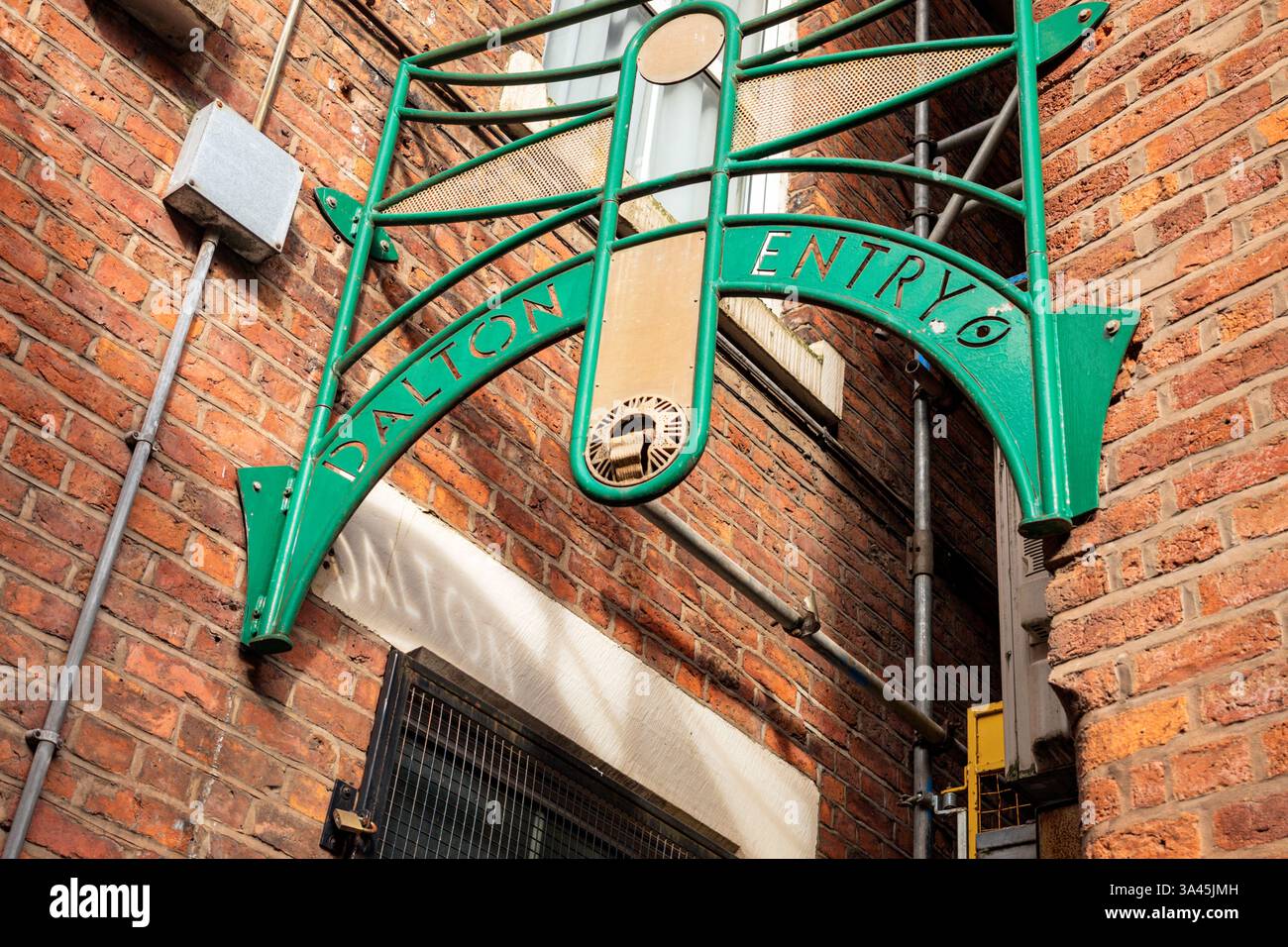 Dalton Entry sign. Manchester city centre. Stock Photo