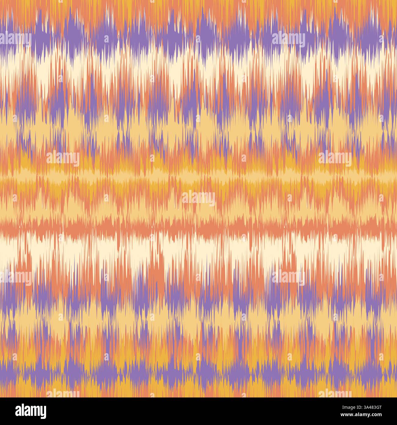 Vector vintage seamless pattern in Ikat style. Vector pattern for holidays in retro style. Retro ikat texture. Stock Vector