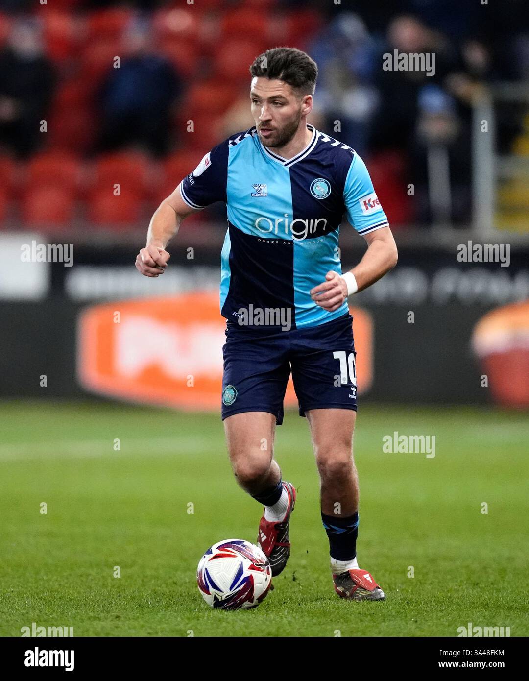Luke Rotherham Wycombe Wanderers' Luke Leahy during the Sky Bet League One match at ...