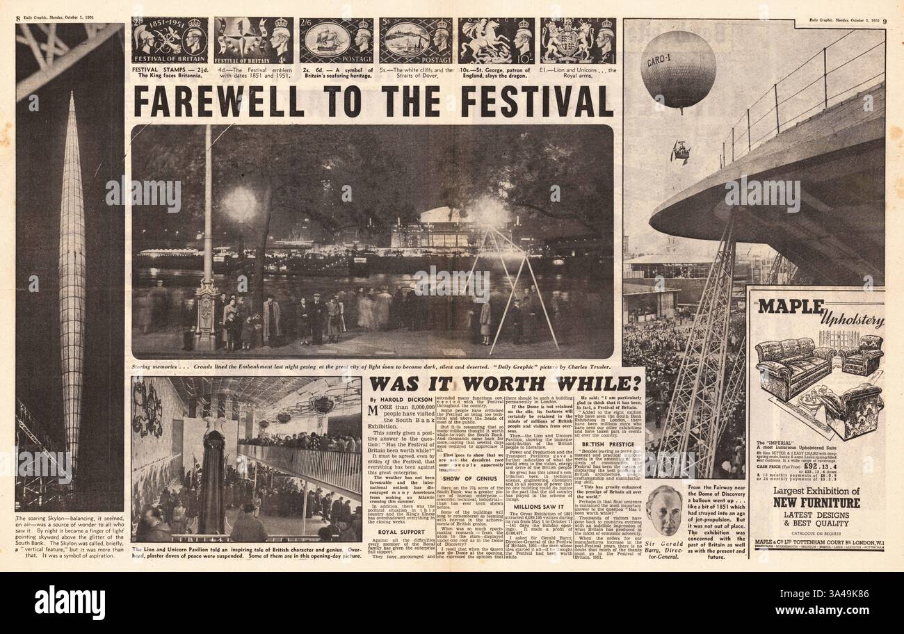 Festival of britain 1951 london hi-res stock photography and 