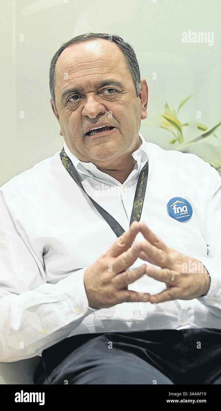 Aug. 28, 2014 - Medellin, Antioquia, Colombia - Medelln, Colombia 5 de abril de 2014. Ricardo Arias Mora, Presidente del Fondo Nacional del Ahorro (Credit Image: © El Tiempo/GDA/ZUMA Wire) Stock Photo