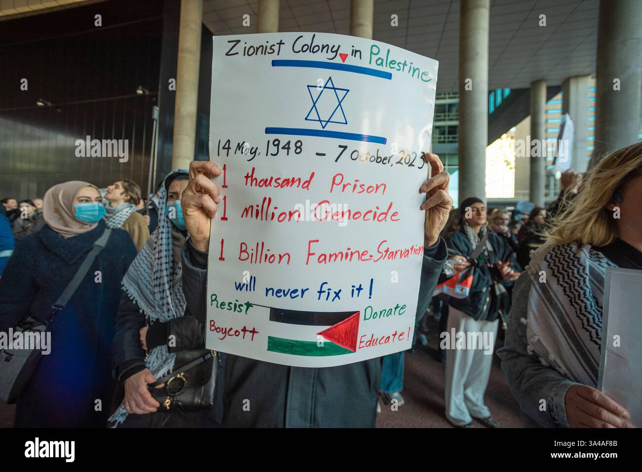 The Hague Demands Accountability TODAY. Demonstration outside Ministry of Foreign Affairs in The Hague Stock Photo