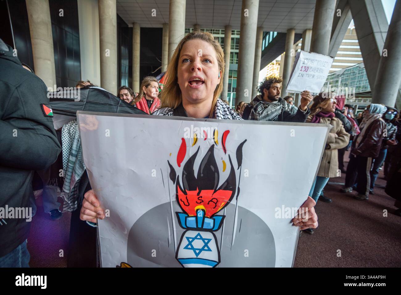 The Hague Demands Accountability TODAY. Demonstration outside Ministry of Foreign Affairs in The Hague Stock Photo