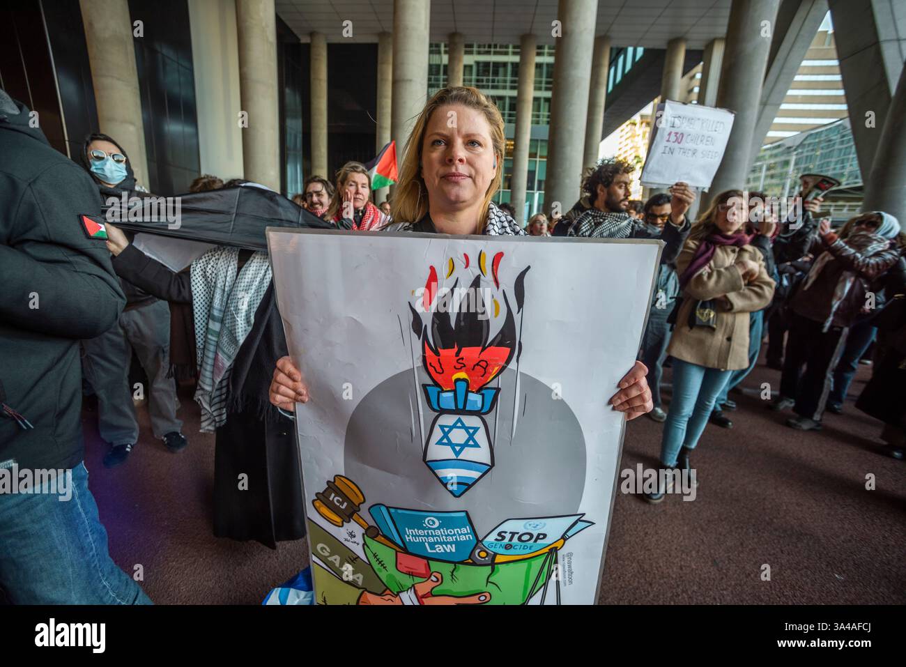 The Hague Demands Accountability TODAY. Demonstration outside Ministry of Foreign Affairs in The Hague Stock Photo