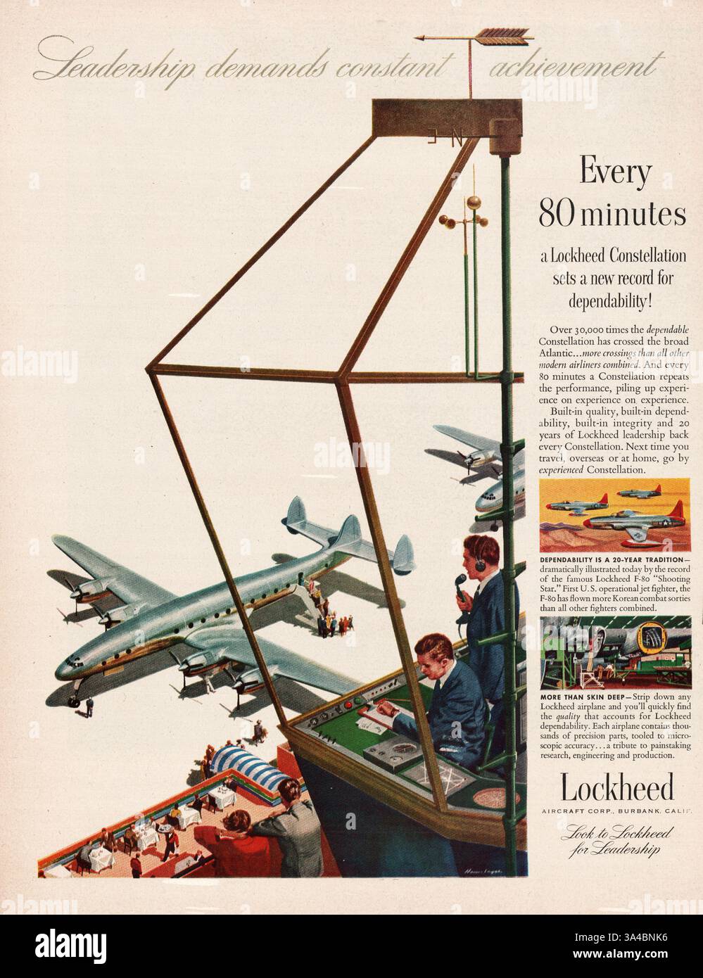 1951 U.S. Magazine Lockheed Super Constellation Advert Stock Photo - Alamy