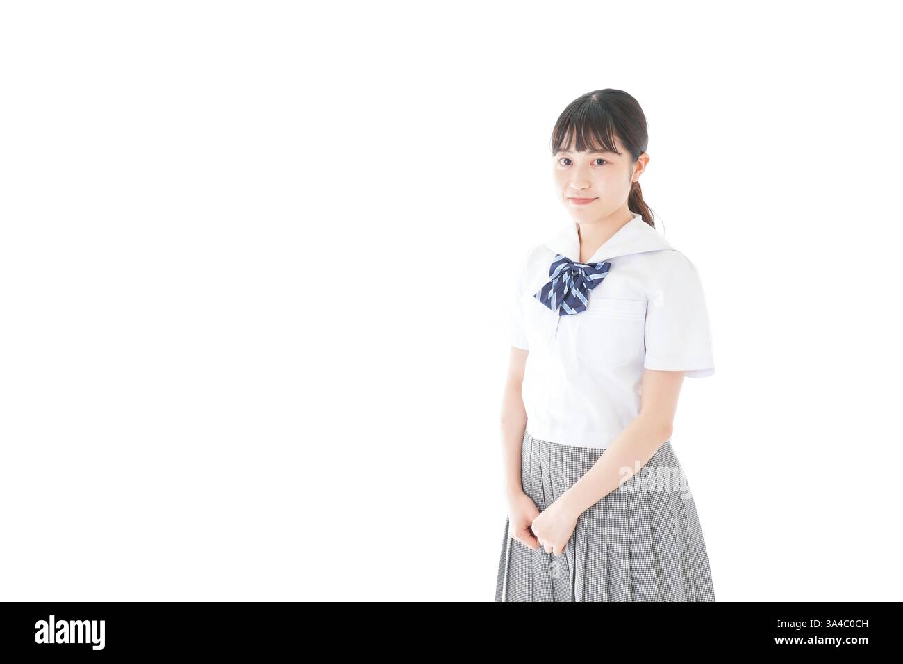 Portrait of schoolgirl in school uniform Stock Photo - Alamy