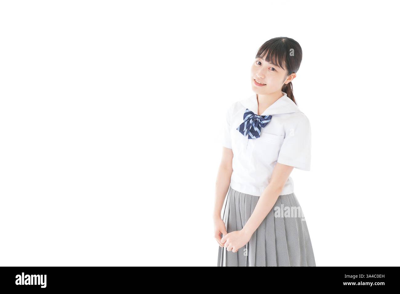 Portrait of schoolgirl in school uniform Stock Photo - Alamy