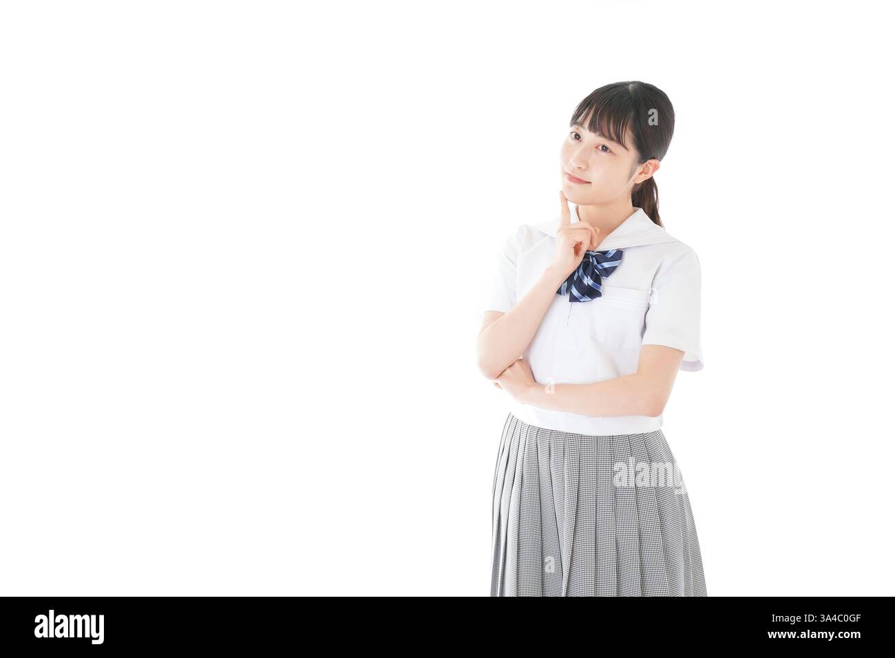 Portrait of schoolgirl in school uniform Stock Photo - Alamy