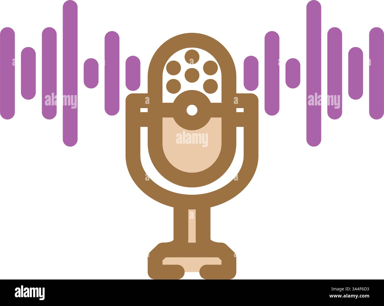 digital assistant microphone ai integration color icon vector ...