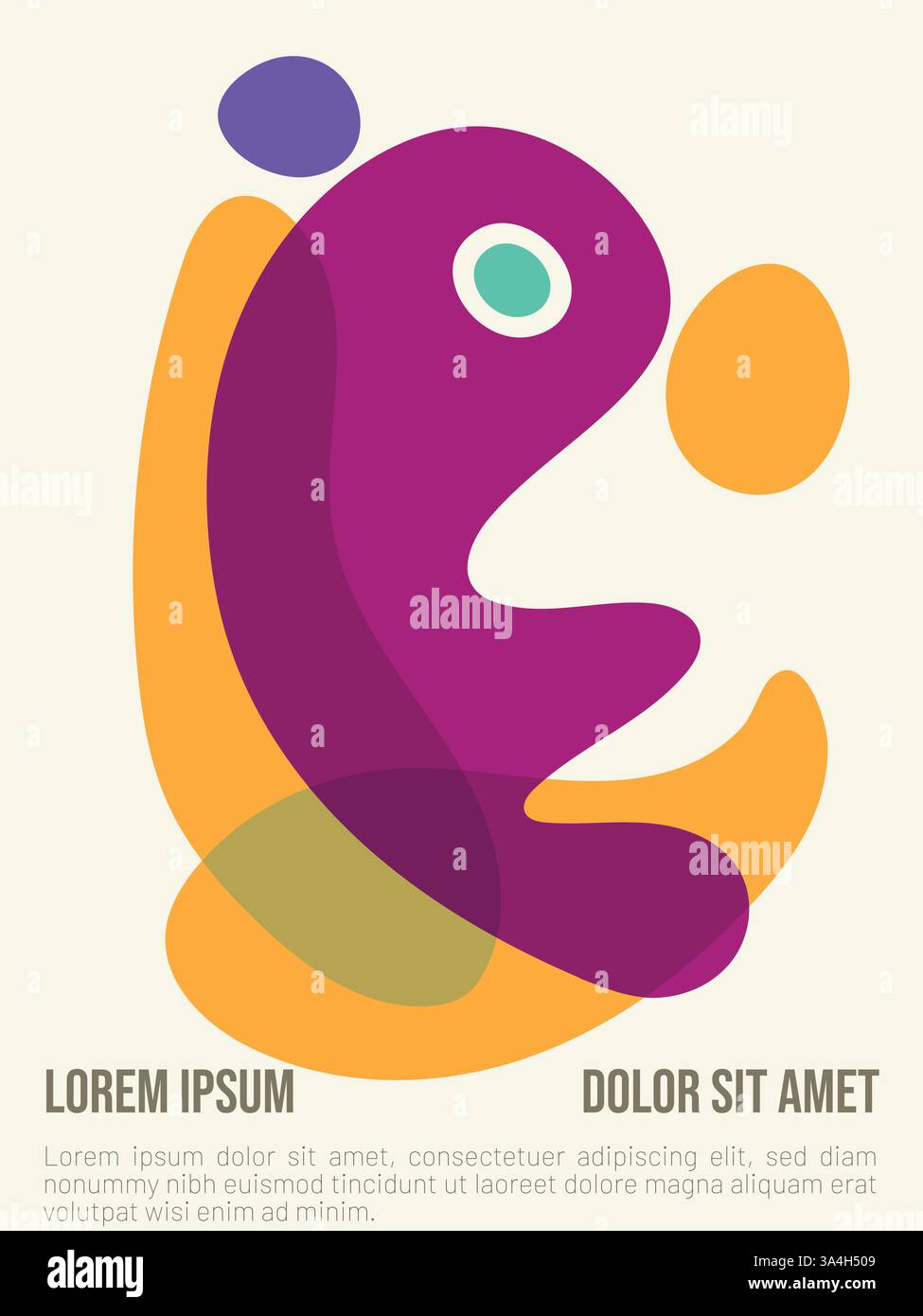Bauhaus Inspired Modern Vector Poster. abstract bauhaus style summer ...