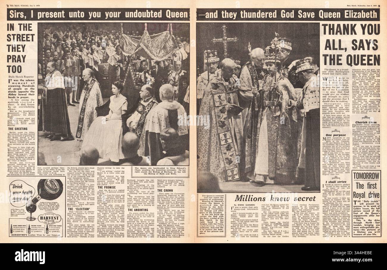 The queen coronation 1953 pages hi-res stock photography and images - Alamy