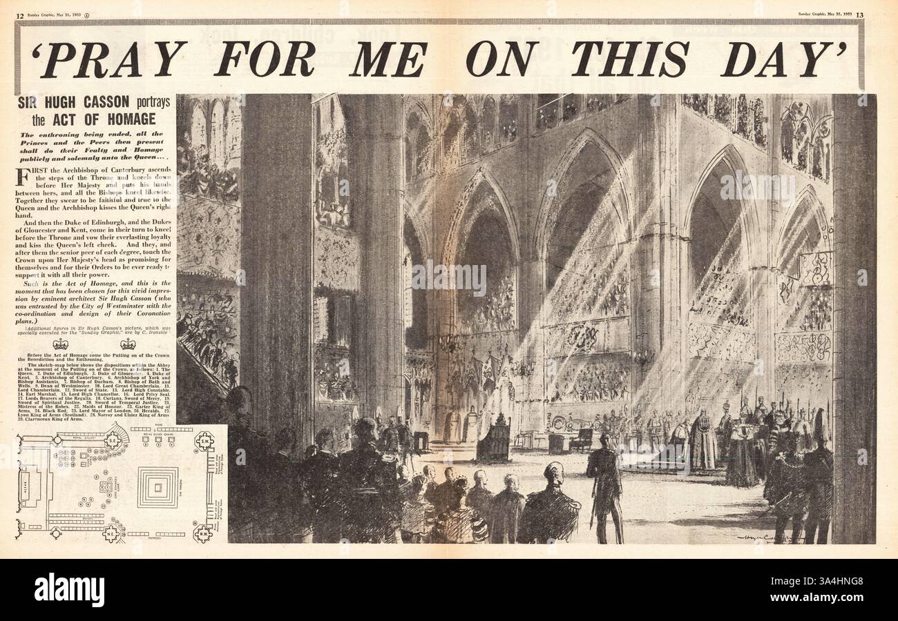 1953 coronation television hi-res stock photography and images - Alamy