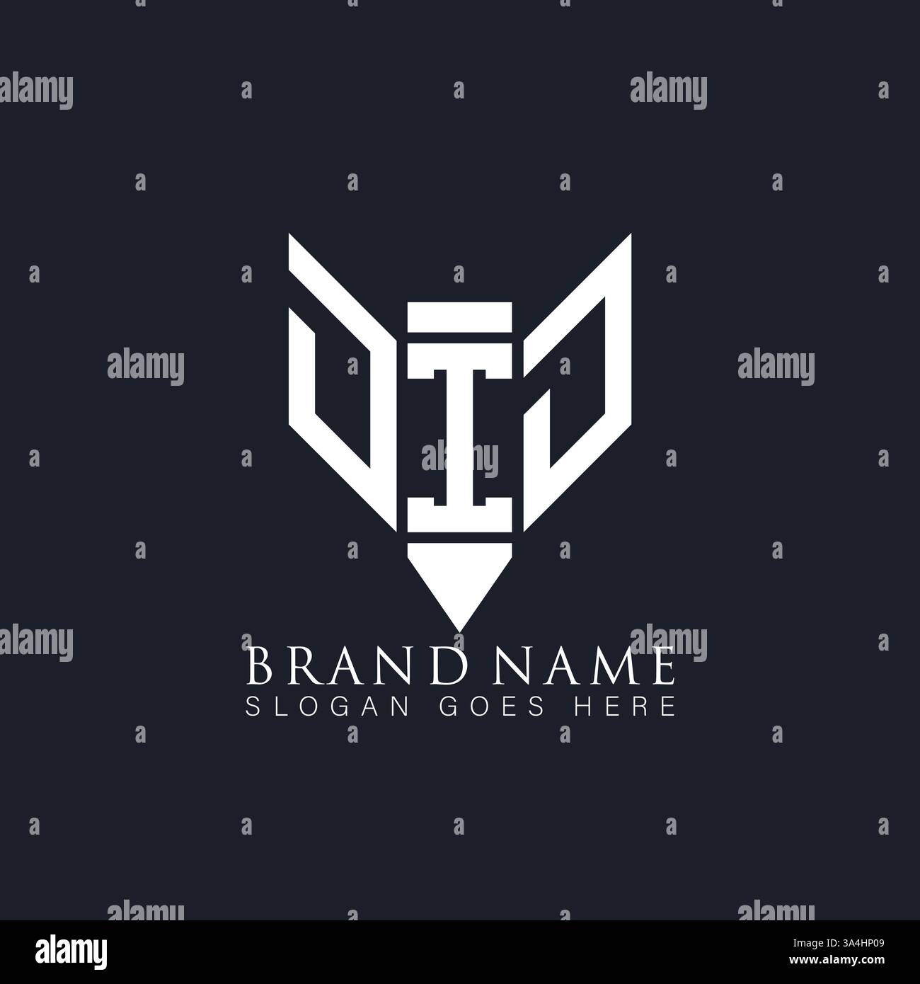 DID Unique modern flat abstract geometric initials vector letter logo design. DID monogram logo. Stock Vector