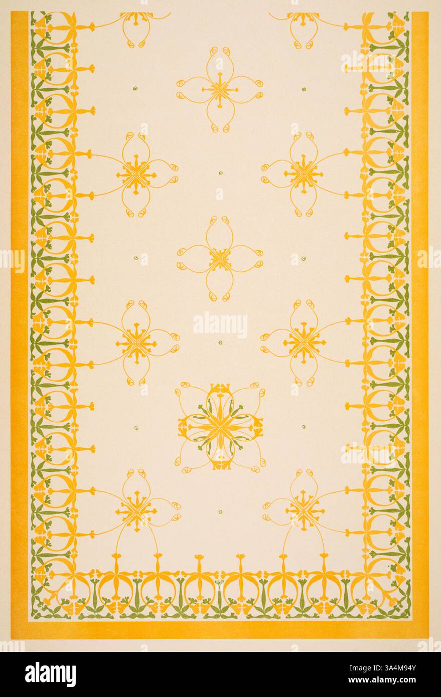 Deckenmalerei ornamental interior ceiling design with border by Dutch