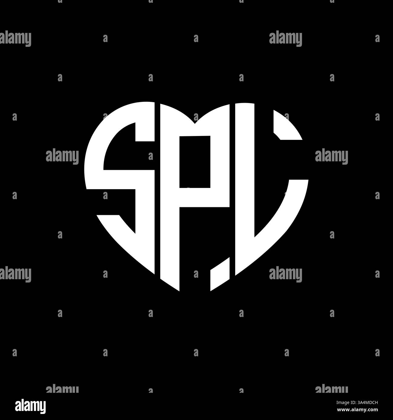 SPL Unique modern flat abstract geometric initials vector letter logo ...