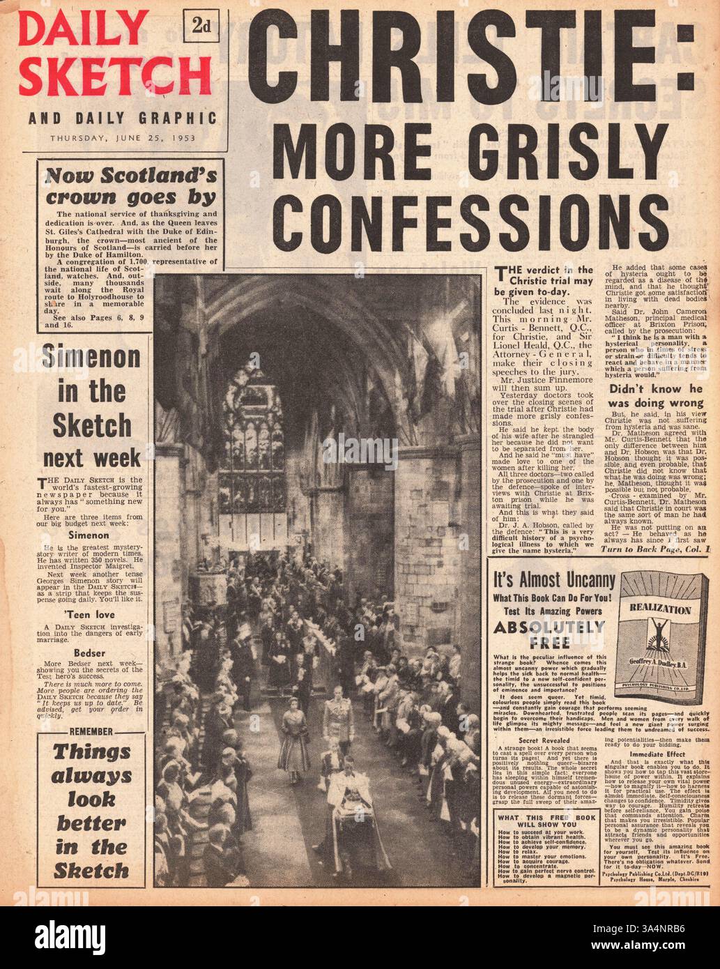 10 Rillington Place Magazines 1953 daily sketch 10 rillington place murders hi-res stock photography ...