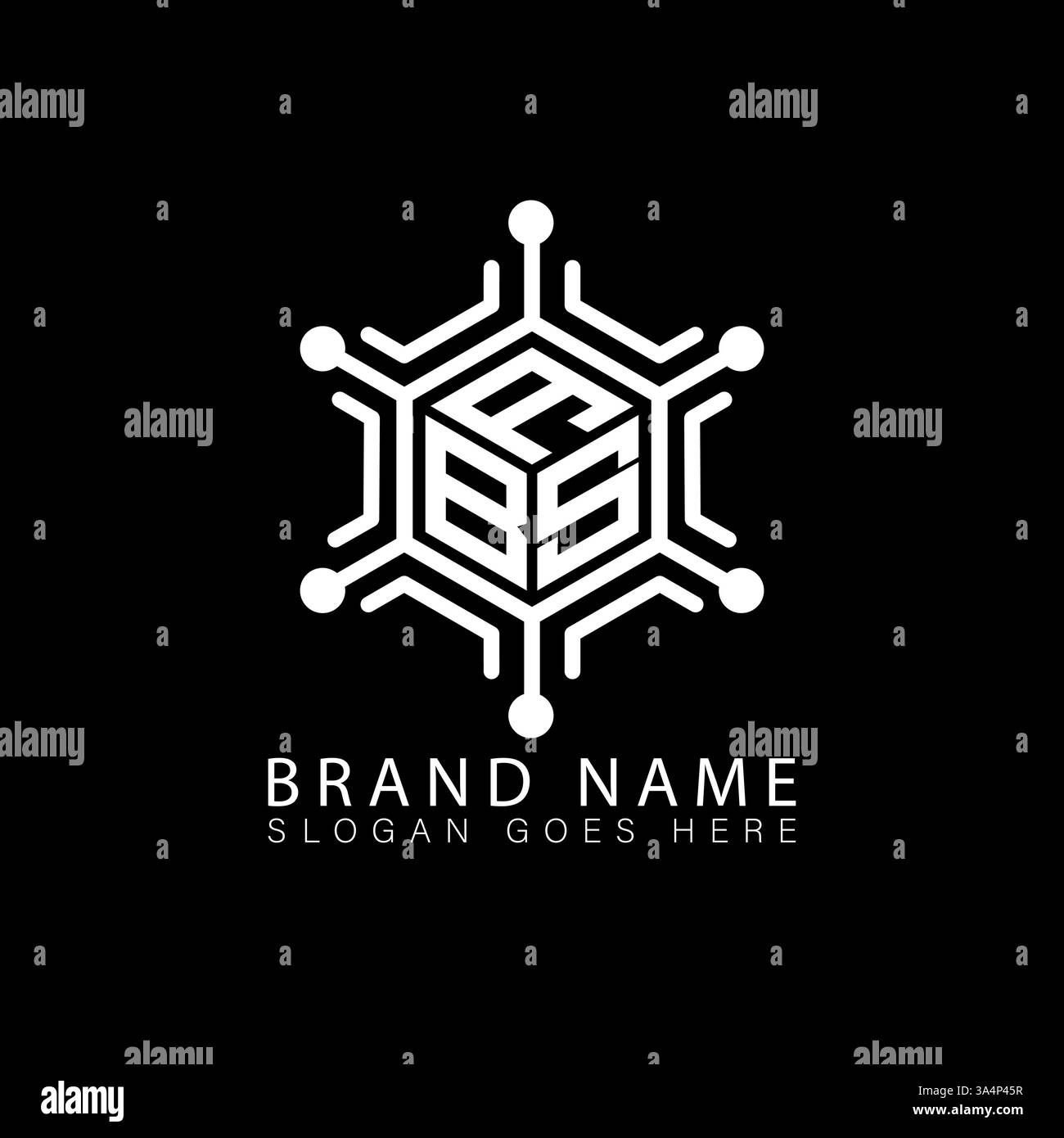 ABS Unique modern flat abstract geometric initials vector letter logo design. ABS monogram logo. Stock Vector
