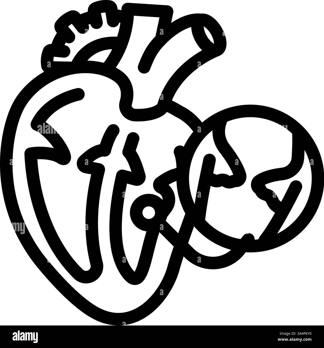 endocarditis cardiology disease line icon vector illustration Stock ...