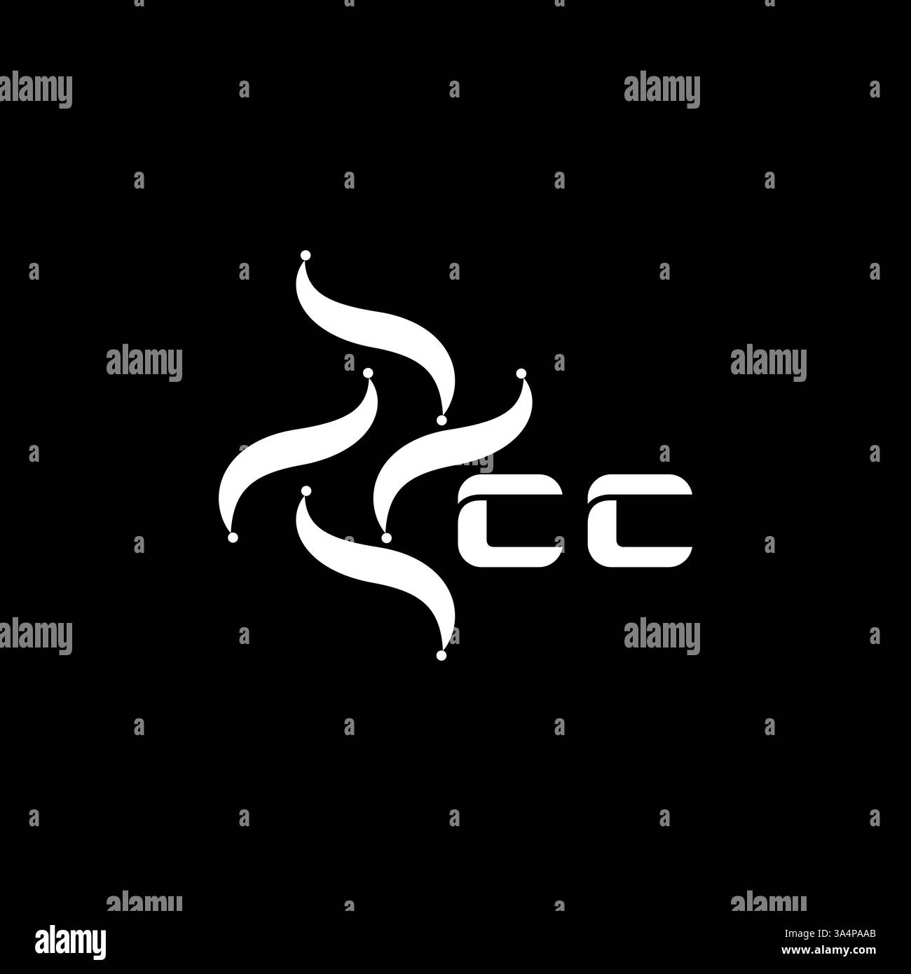 CC Unique modern flat abstract geometric initials vector letter logo design. CC monogram logo. Stock Vector