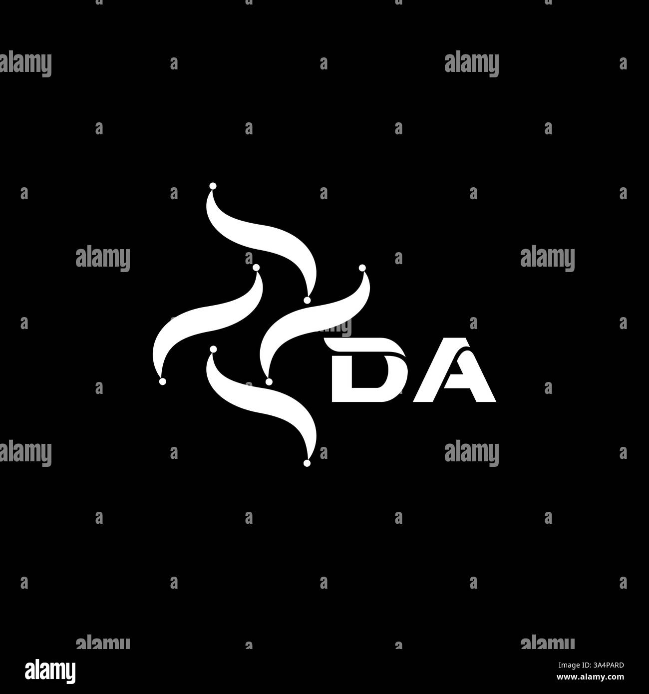DA Unique modern flat abstract geometric initials vector letter logo design. DA monogram logo. Stock Vector