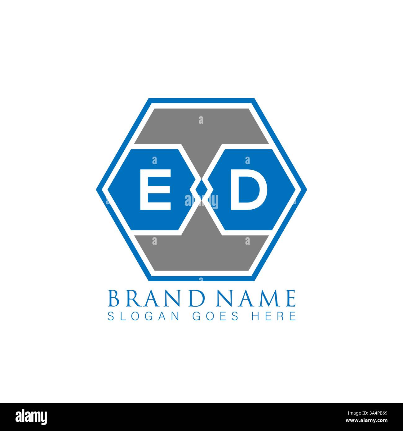 ED Unique modern flat abstract geometric initials vector letter logo design. ED monogram logo. Stock Vector