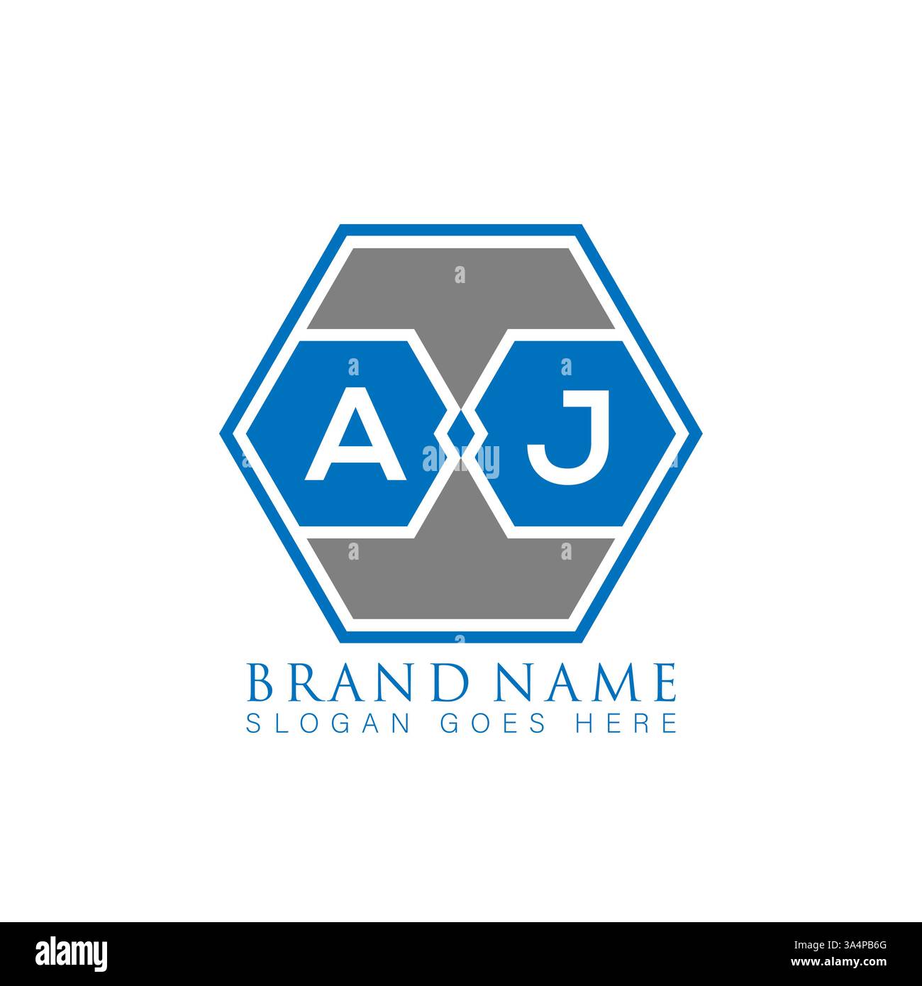 AJ Unique modern flat abstract geometric initials vector letter logo design. AJ monogram logo. Stock Vector