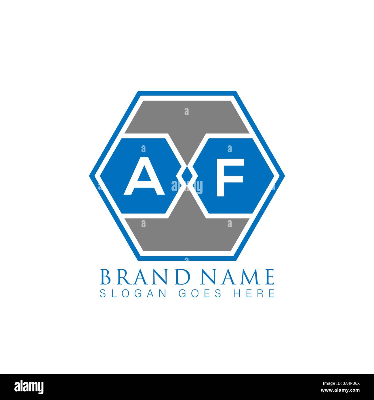 AF Unique modern flat abstract geometric initials vector letter logo design. AF monogram logo. Stock Vector