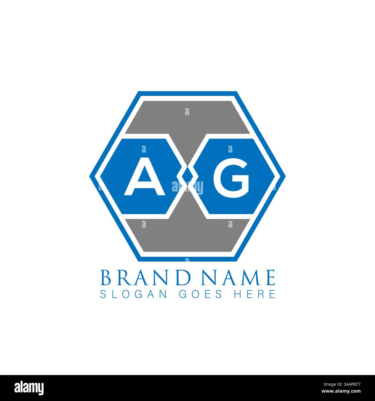 AG Unique modern flat abstract geometric initials vector letter logo design. AG monogram logo. Stock Vector