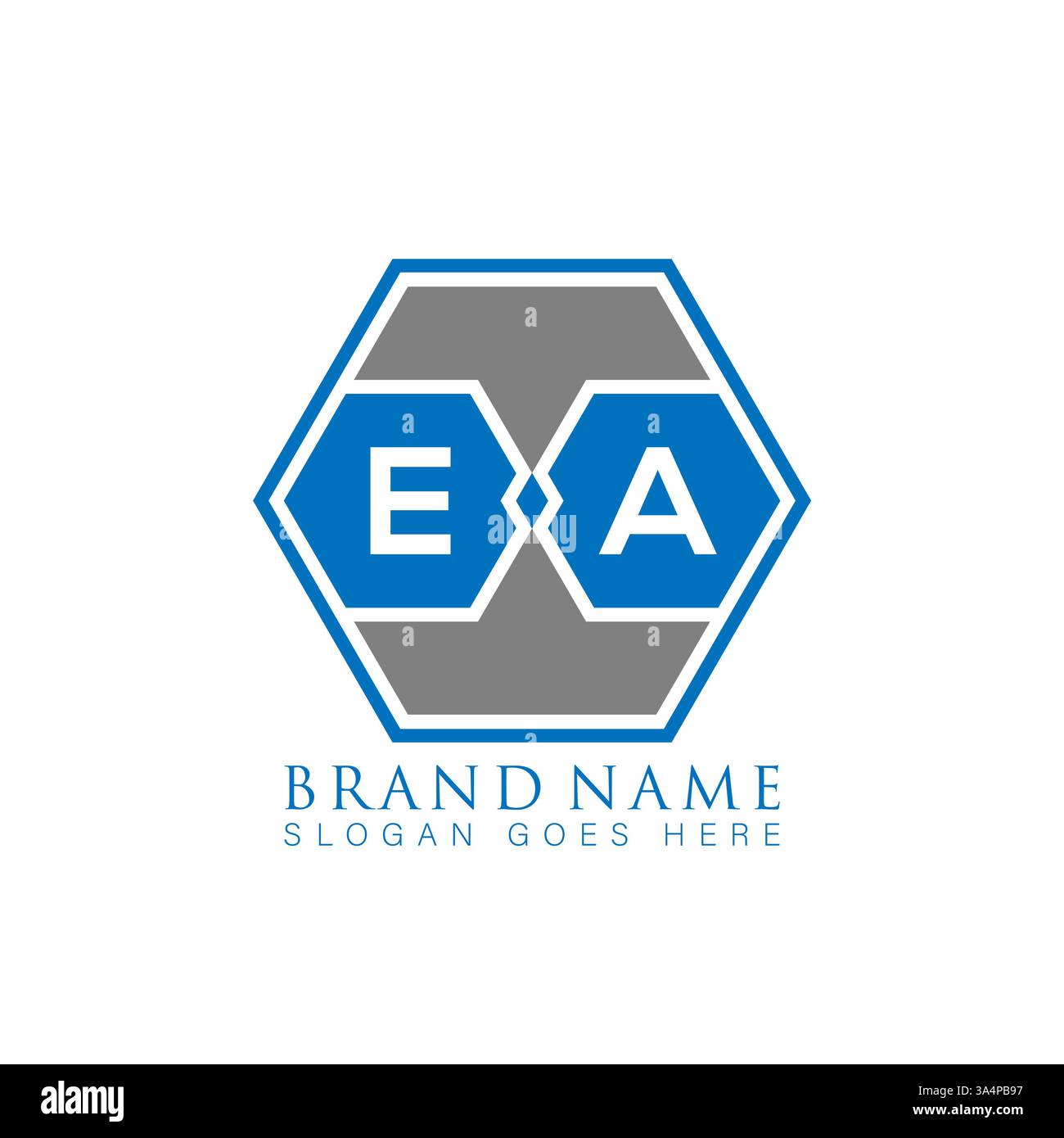EA Unique modern flat abstract geometric initials vector letter logo design. EA monogram logo. Stock Vector