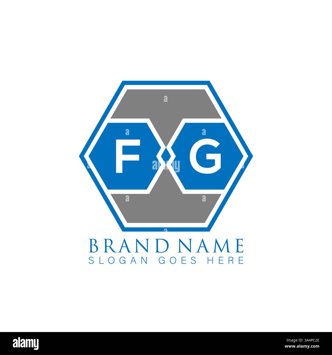 FG Unique modern flat abstract geometric initials vector letter logo design. FG monogram logo. Stock Vector