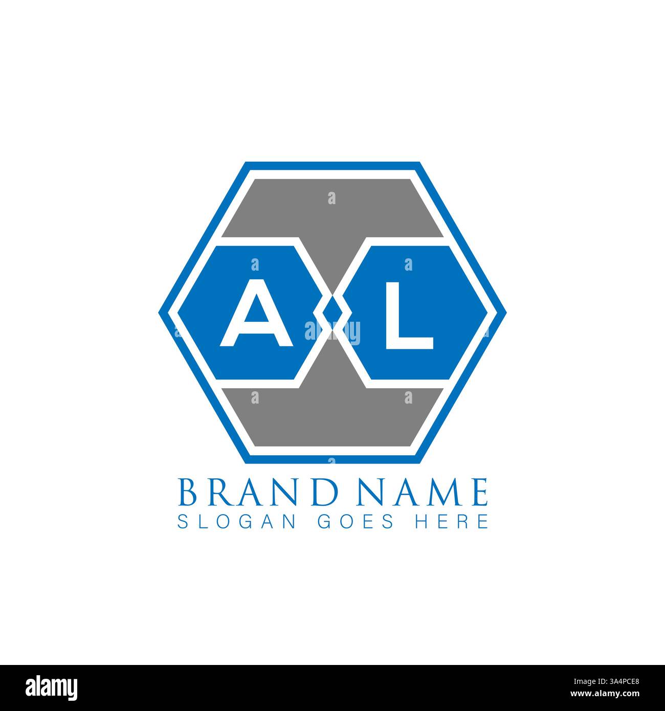 AL Unique modern flat abstract geometric initials vector letter logo design. AL monogram logo. Stock Vector