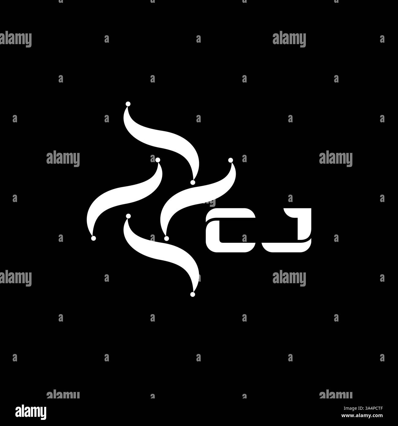 CJ Unique modern flat abstract geometric initials vector letter logo design. CJ monogram logo. Stock Vector