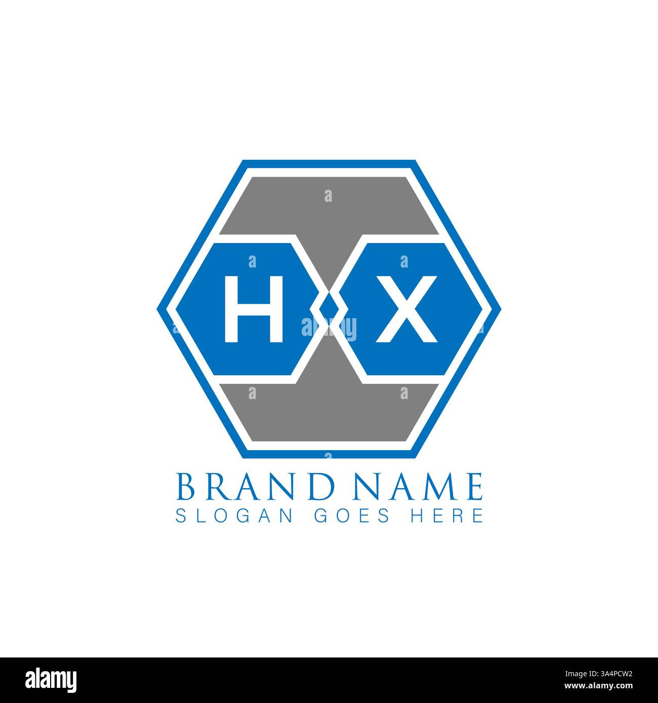 HX Unique modern flat abstract geometric initials vector letter logo design. HX monogram logo. Stock Vector