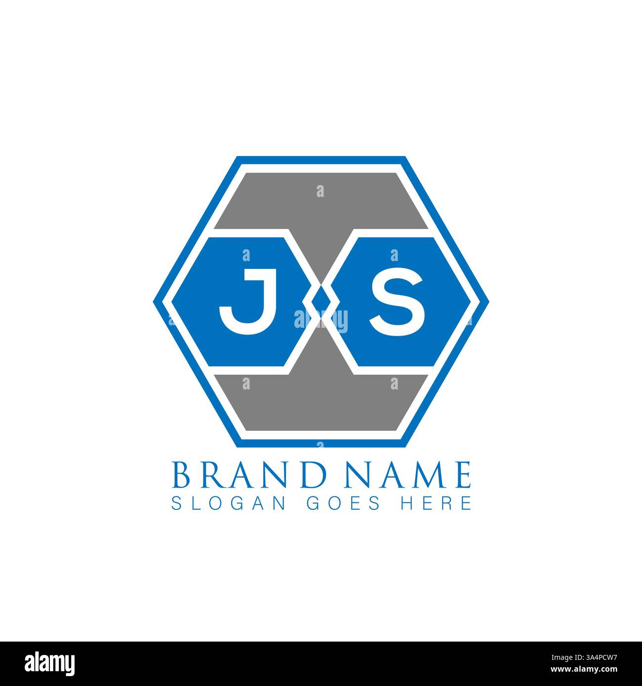 JS Unique modern flat abstract geometric initials vector letter logo design. JS monogram logo. Stock Vector