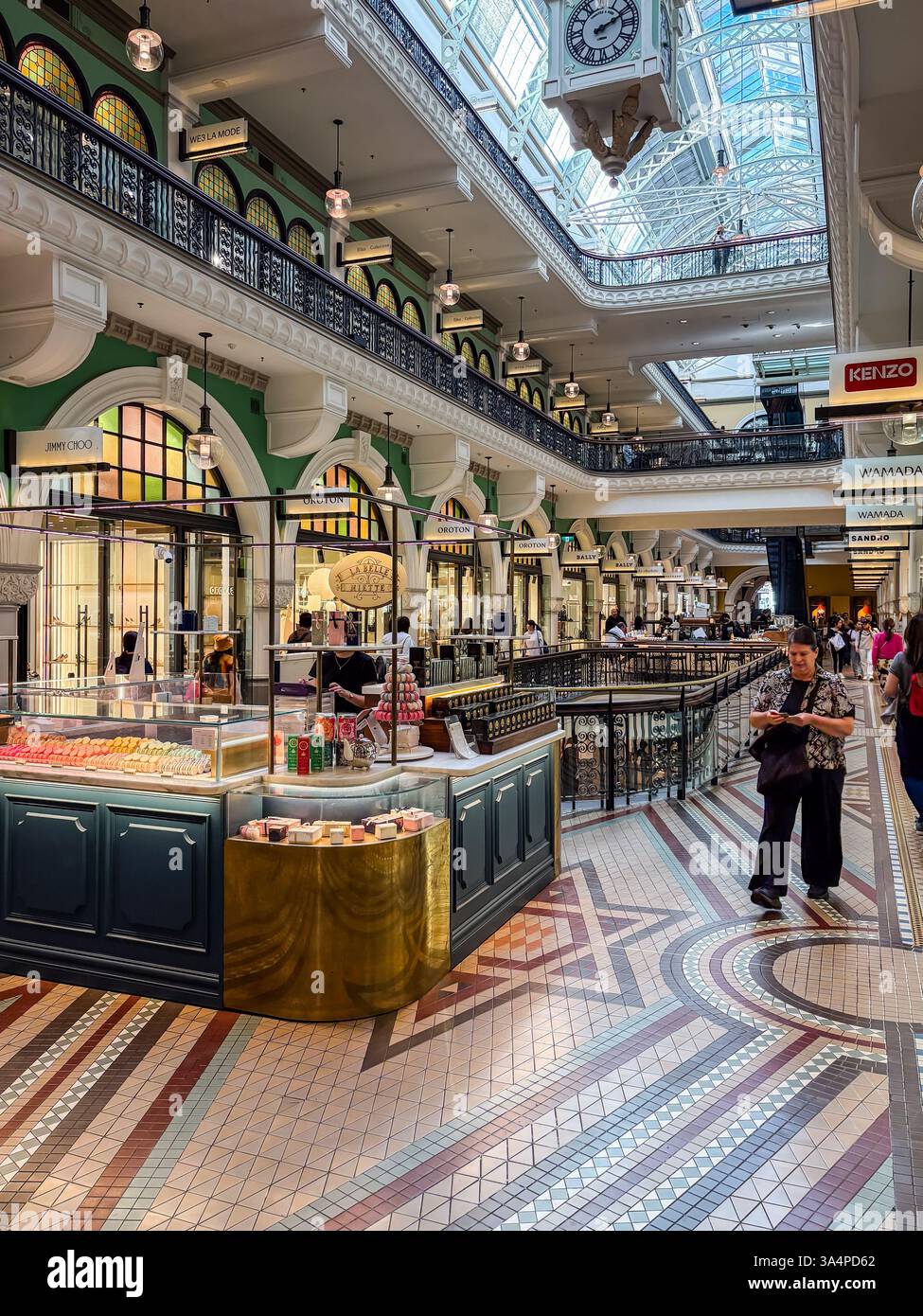 Image showcasing Interiors of the Queen Victoria Building in Sydney, Australia. An ...