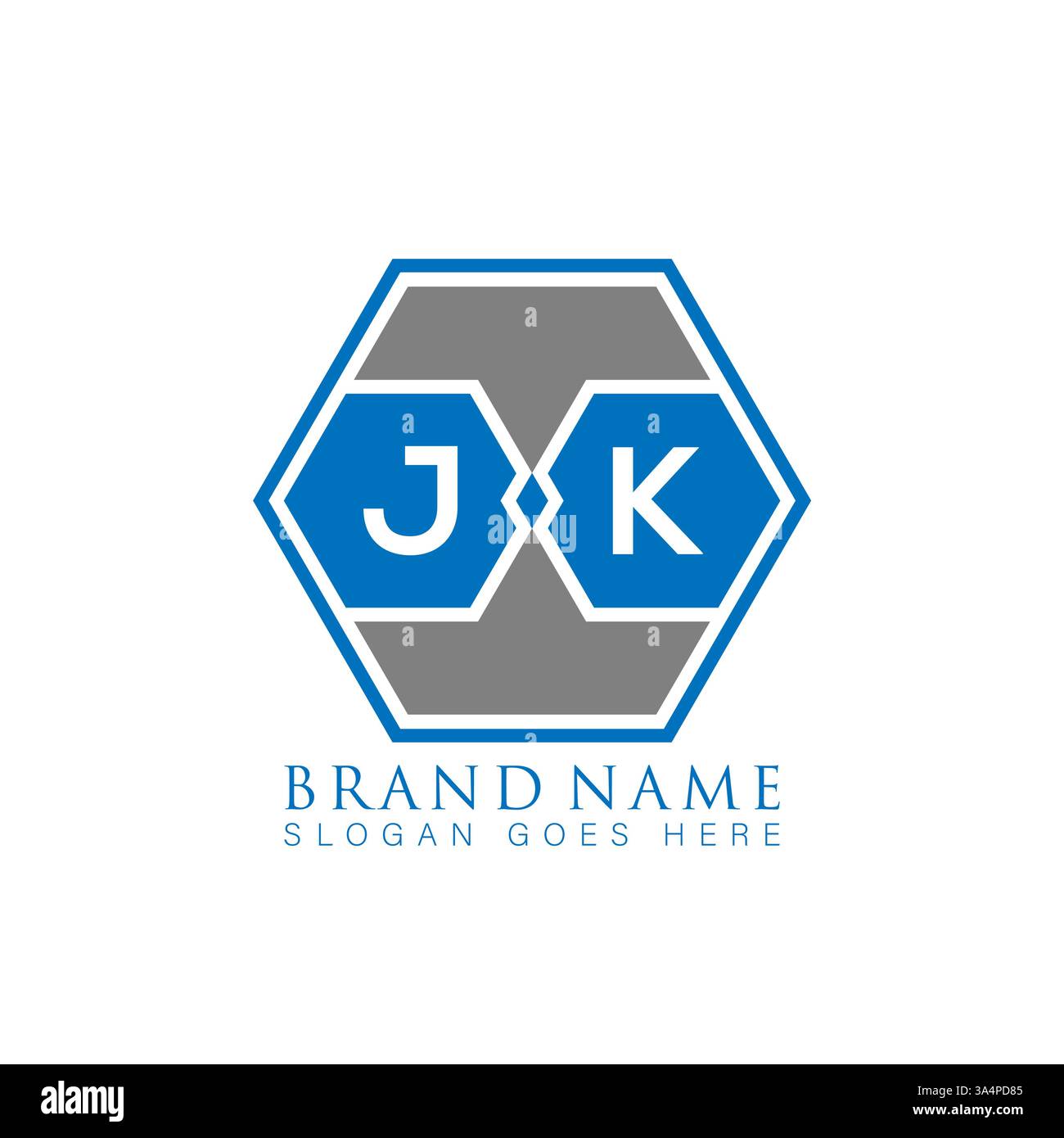 JK Unique modern flat abstract geometric initials vector letter logo design. JK monogram logo. Stock Vector