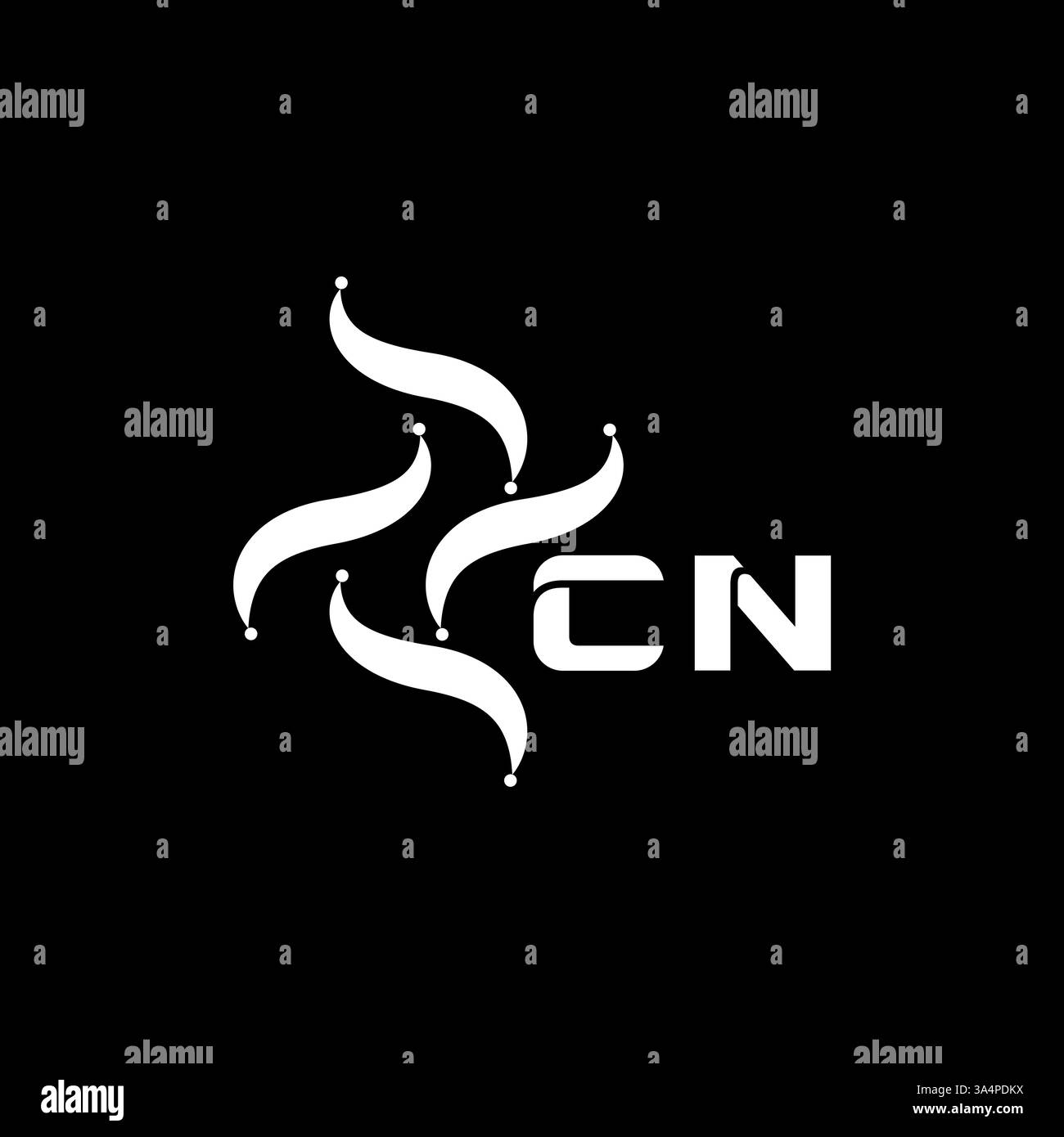 CN Unique modern flat abstract geometric initials vector letter logo design. CN monogram logo. Stock Vector