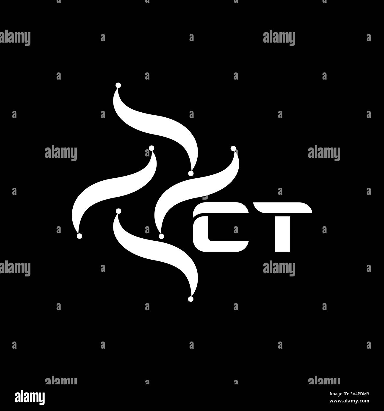 CT Unique modern flat abstract geometric initials vector letter logo design. CT monogram logo. Stock Vector